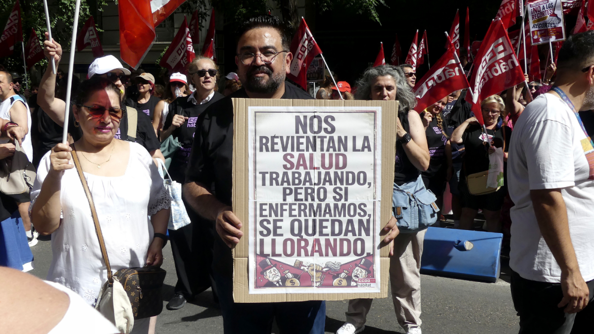 Manifestación Limpieza Edificios y Locales Madrid