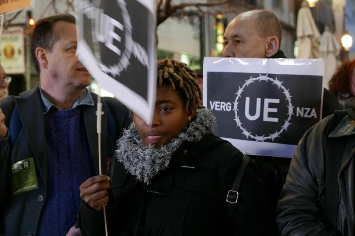 Concentración contra el acuerdo UE-Turquía