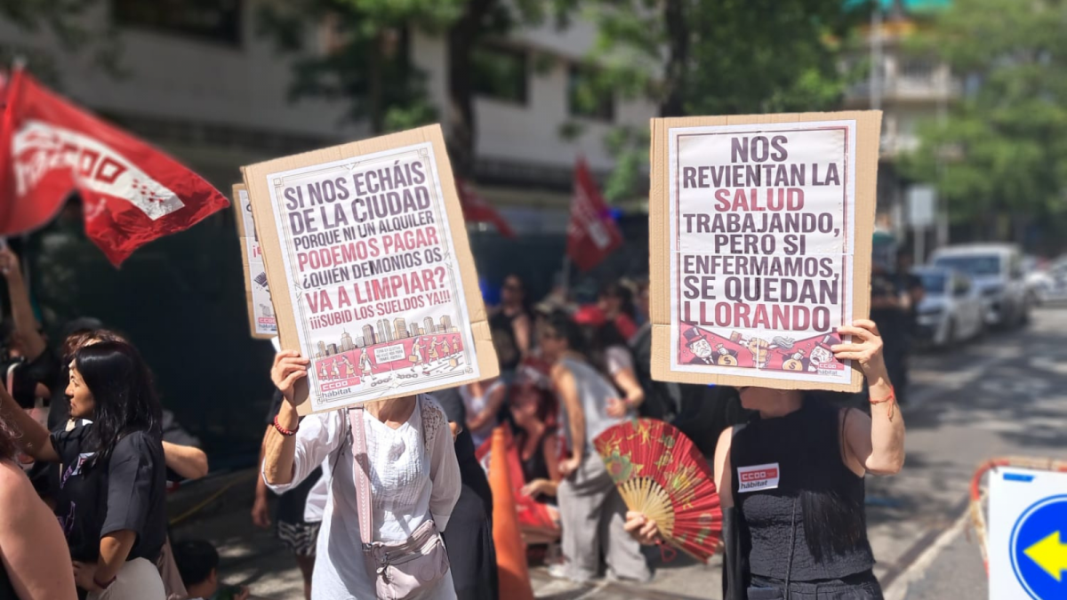 Manifestación Limpieza Edificios y Locales Madrid