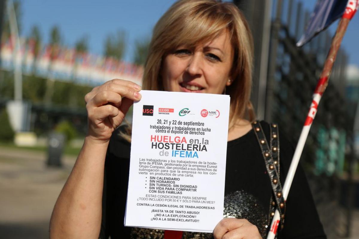 El seguimiento de la huelga en las cafeterías del IFEMA es de un 80%