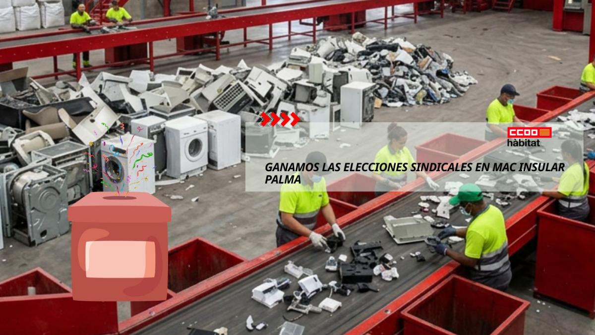 CCOO del Hábitat de Illes Balears gana las elecciones sindicales en Mac Insular Palma