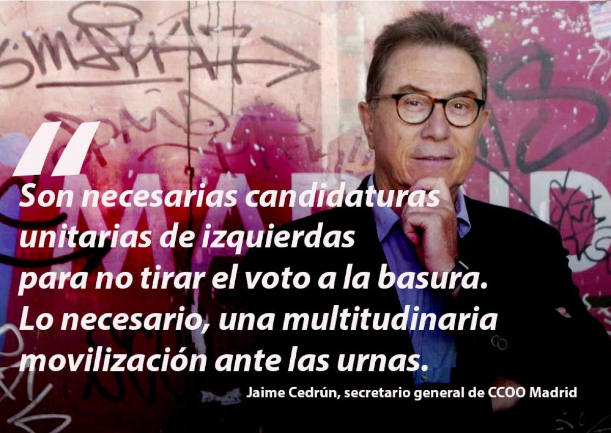 Jaime Cedrún, secretario general de CCOO Madrid