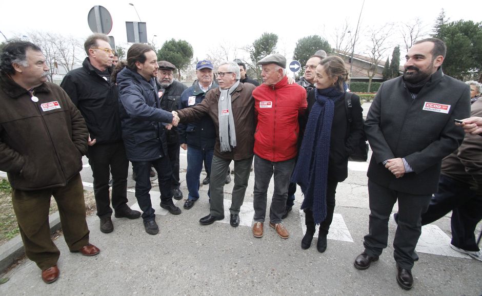 Juicio a los 8 de Airbus, primer día, manifestacion en Getafe y entrada al juicio