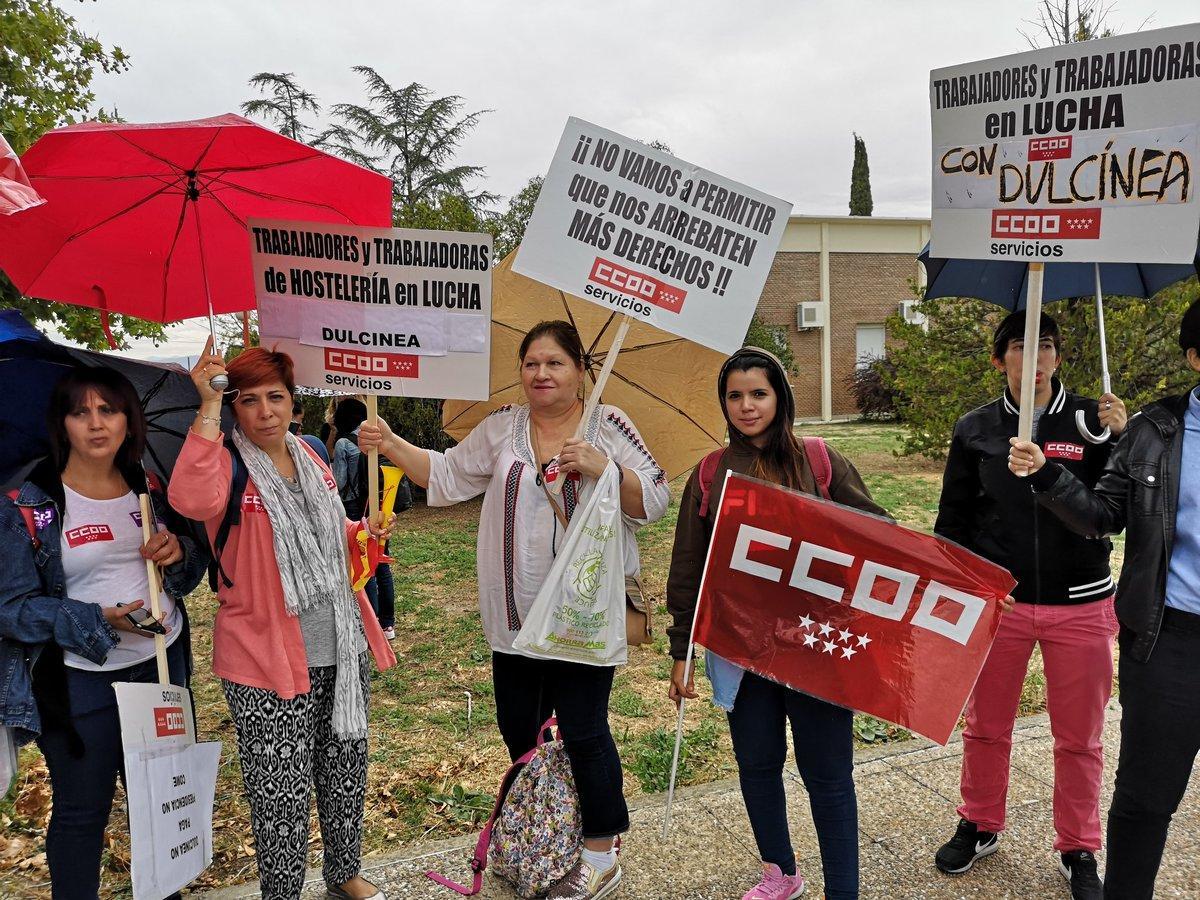 Concentración de la plantilla, el pasado 13 de septiembre
