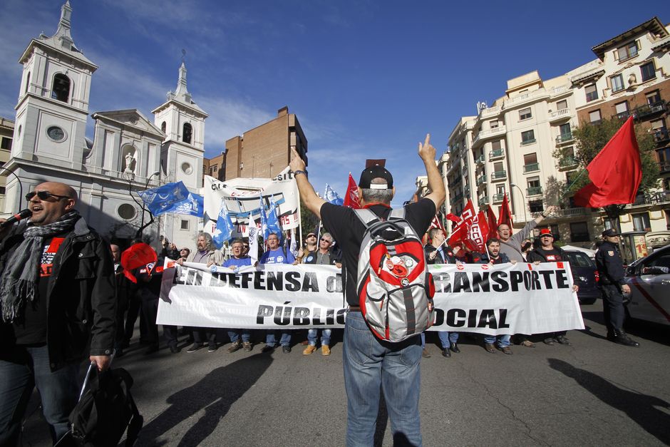Manifestación de la plantilla de la EMT por un transporte público y de calidad 26/11/2015
