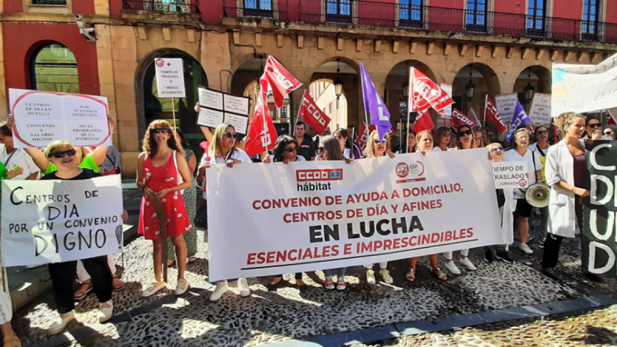 Continúan las movilizaciones del SAD en Asturias por un Convenio Digno