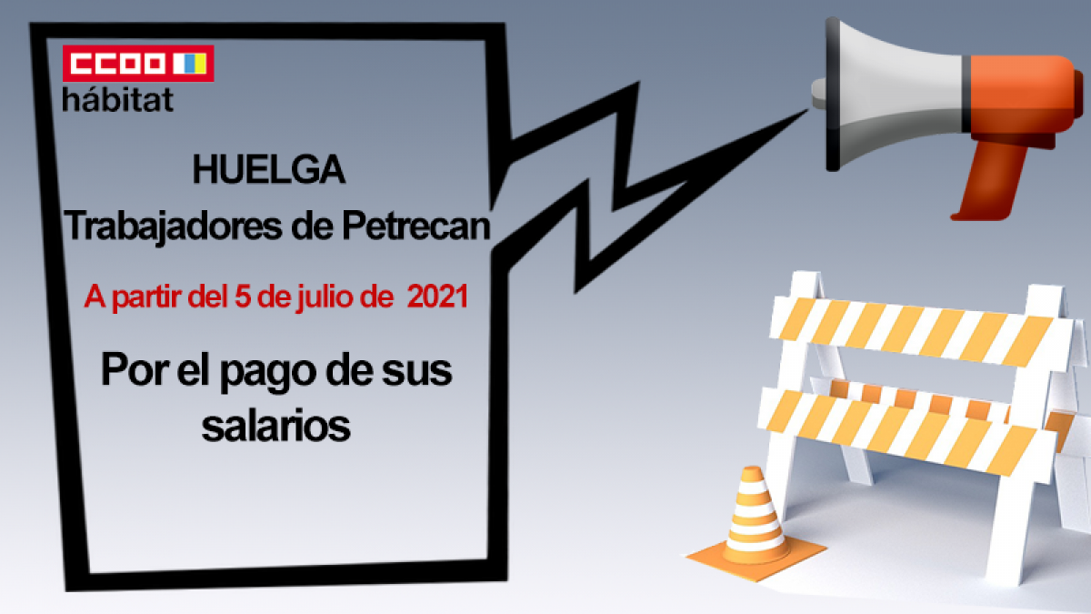Huelga de los trabajadores de Petrecan en las obras del ensanche de la carretera de Melenara en Telde (Gran Canaria)