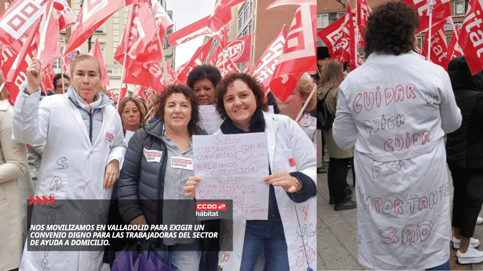 CCOO se moviliza en Valladolid para exigir un convenio digno para las trabajadoras del Sector de Ayuda a Domicilio