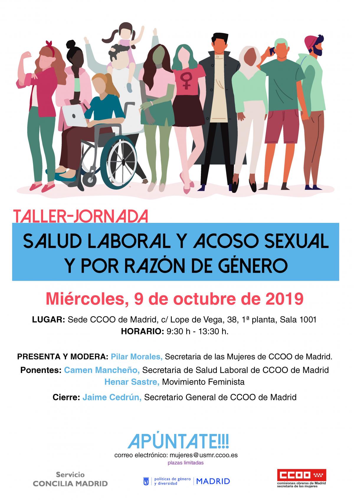 Taller Salud Laboral y acoso sexual y por razón de género en CCOO