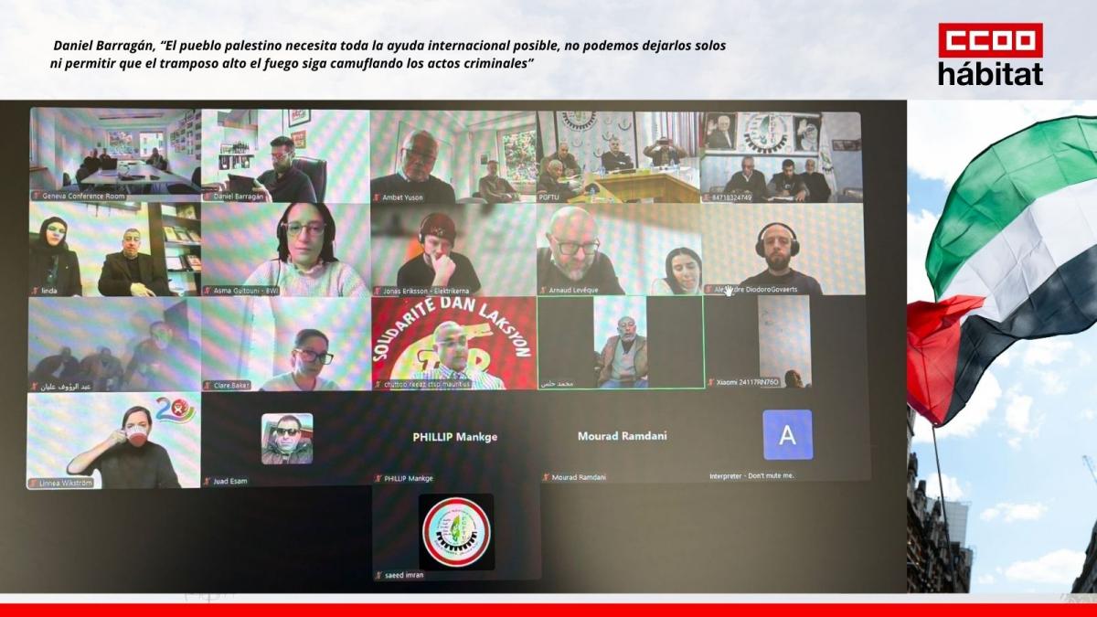 Reunión de la ICM con los Sindicatos y las personas trabajadoras de Palestina