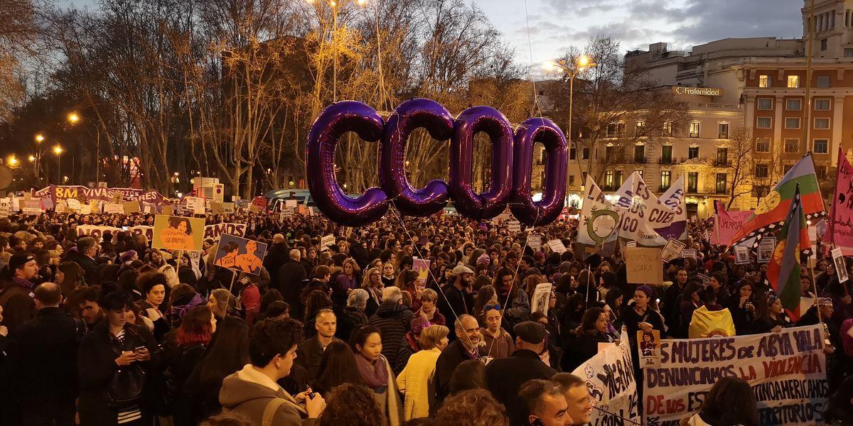 Manifestacion 8M, Día Internacional de la Mujer Trabajadora, Madrid 2019