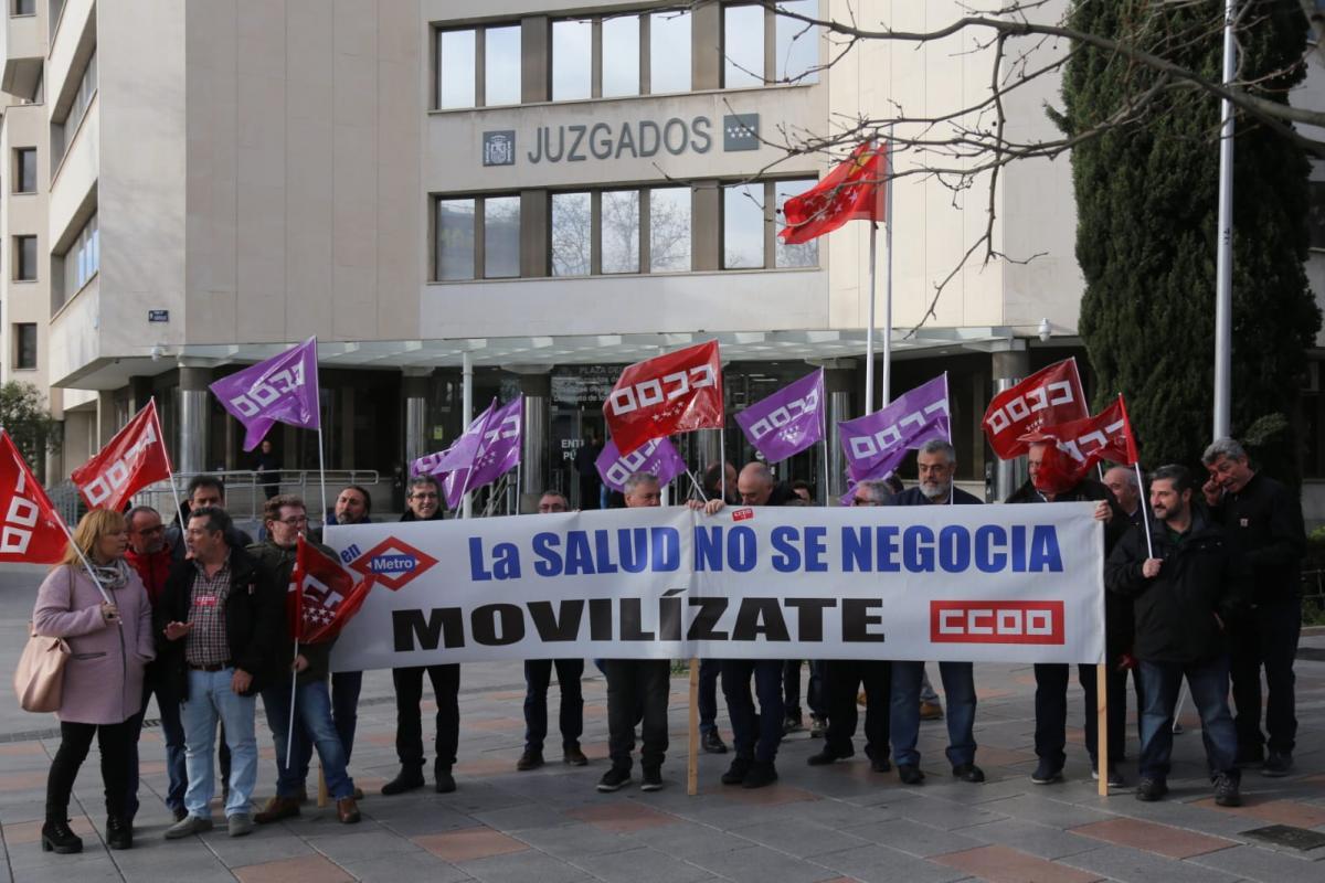 Concentración ante los juzgados, el pasado mes de marzo