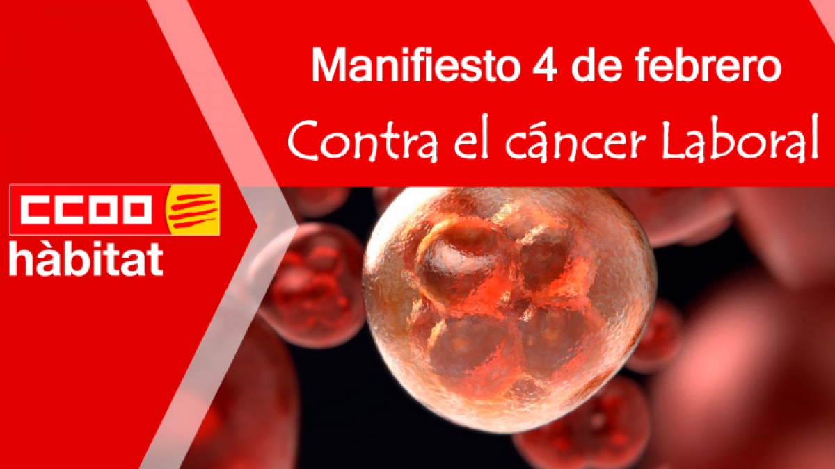 CCOO de l'Hàbitat de Catalunya alerta sobre la realitat silenciosa del Càncer Laboral