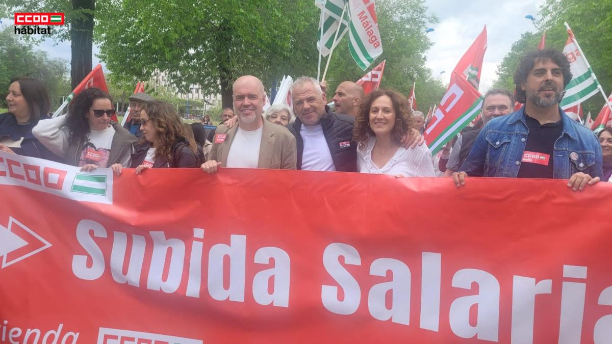 CCOO del Hábitat de Andalucía se moviliza en Sevilla bajo el lema “de las respuestas a la acción” para reclamar mejoras en sus sectores