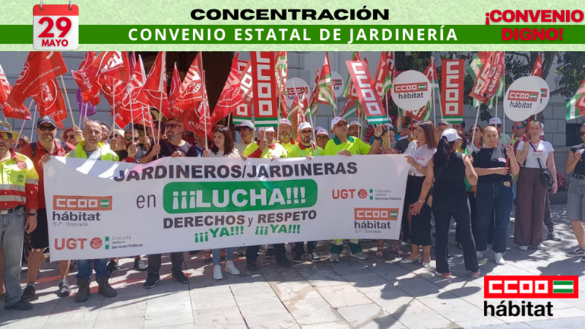 29 de mayo: Concentraciones por el Convenio Estatal de Jardinera