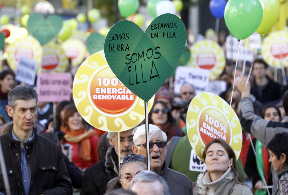 Marcha por el Clima "Frente al cambio climático, cambiemos de modelo" Madrid 29-11-2015