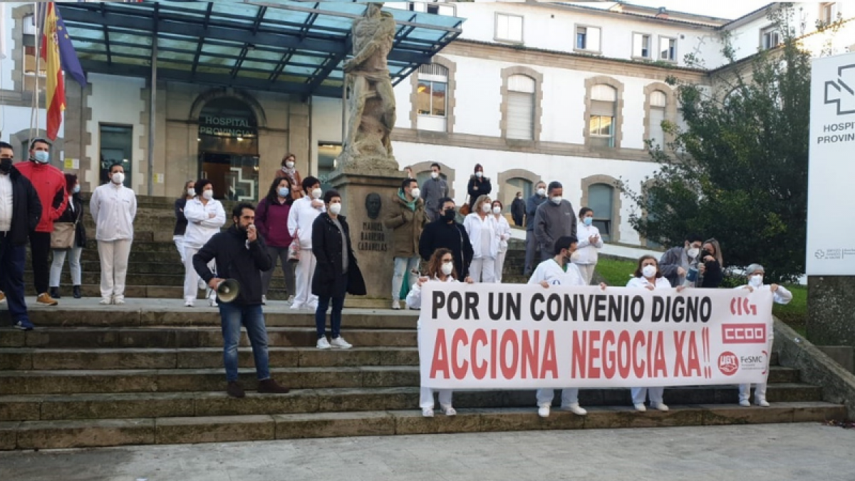 Manifestación Limpieza Hospitalaria de Pontevedra 11 de enero de 2022