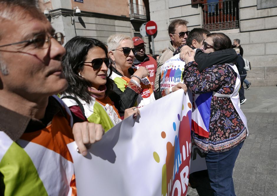 Manifestación de ex trabajadores de Telemadrid 9/4/2016