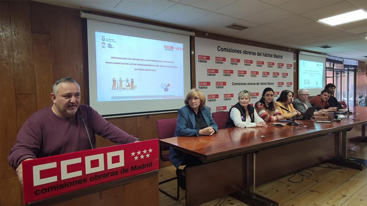 CCOO del Hbitat Madrid y la Universidad Rey Juan Carlos anuncian la realizacin de un estudio sobre la utilizacin de frmacos del personal de limpieza