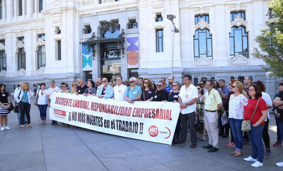 CCOO y UGT de Madrid muestran su rechazo ante la “sangría” de accidentes laborales