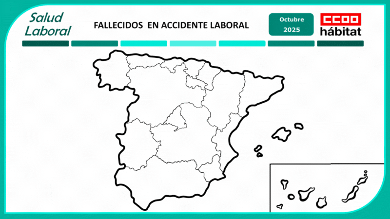 La Secretaría de Salud Laboral de CCOO del Hábitat denuncia un aumento del 40% de muertes en sus sectores con respecto al mes anterior