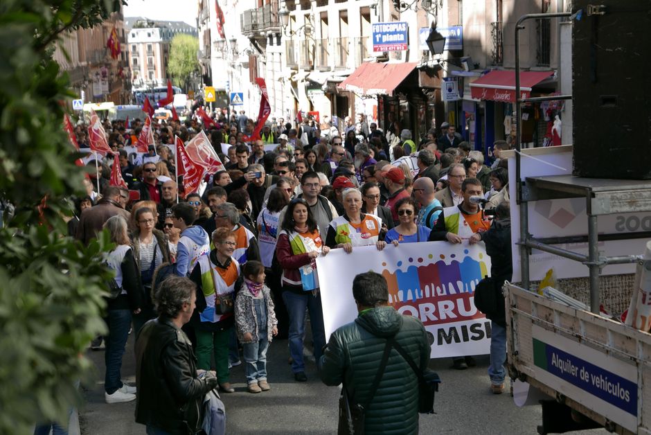 Manifestación de ex trabajadores de Telemadrid 9/4/2016