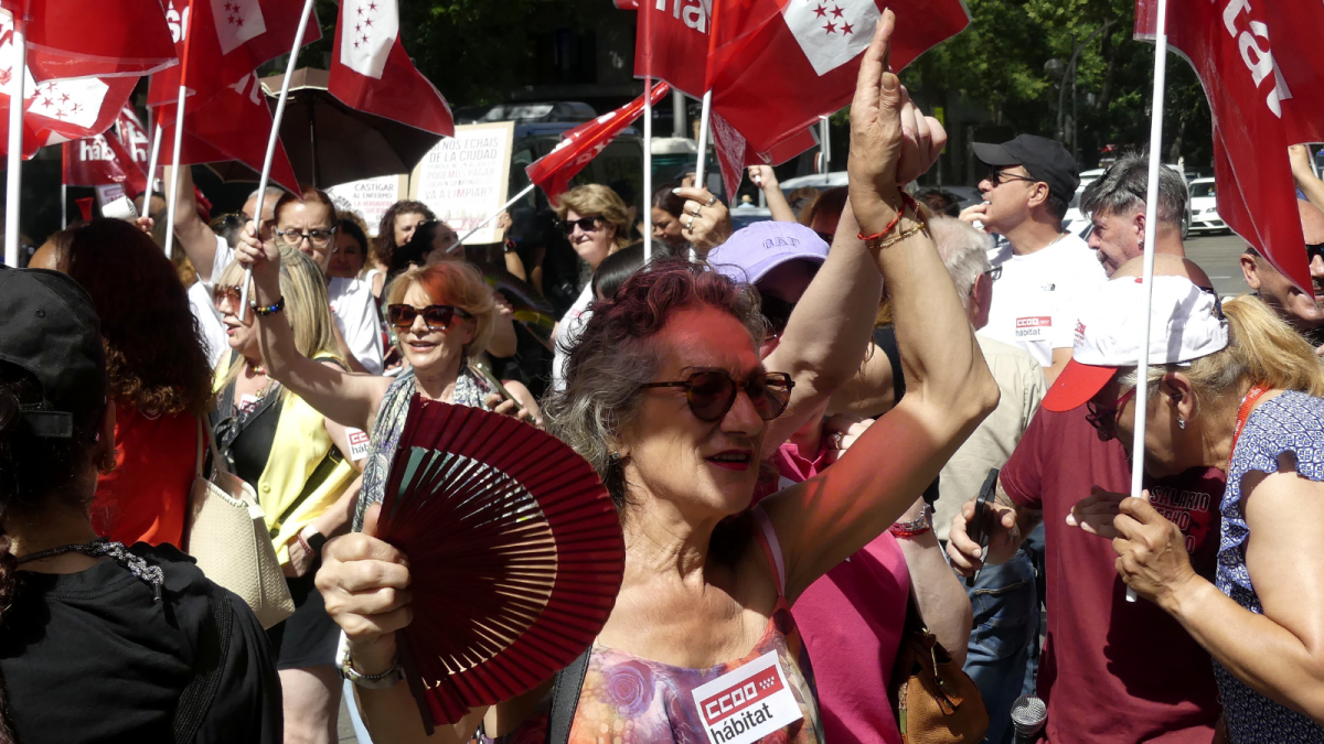 Manifestación Limpieza Edificios y Locales Madrid