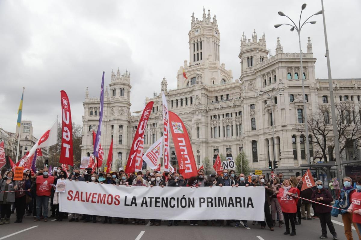 Manifestación en Madrid en defensa de la Atención Primaria