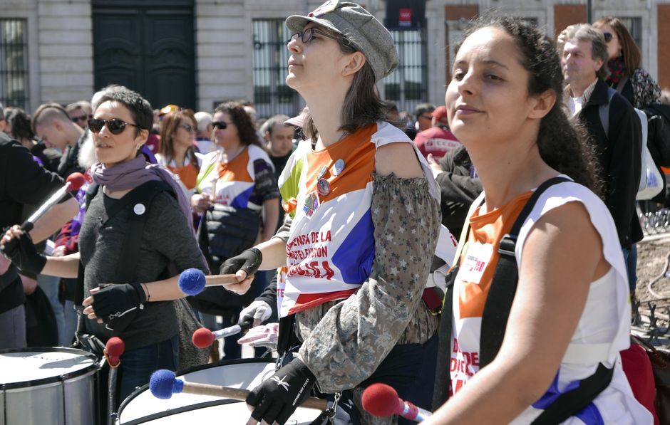Manifestación de ex trabajadores de Telemadrid 9/4/2016