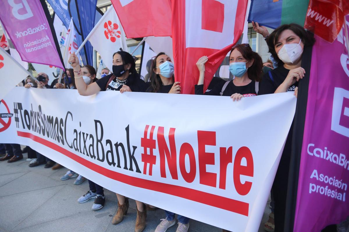 Concentración de la plantilla de CaixaBank (archivo)