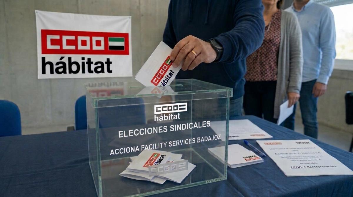 CCOO del Hábitat de Extremadura logra 8 de los 13 representantes en Acciona Facility Services de Badajoz