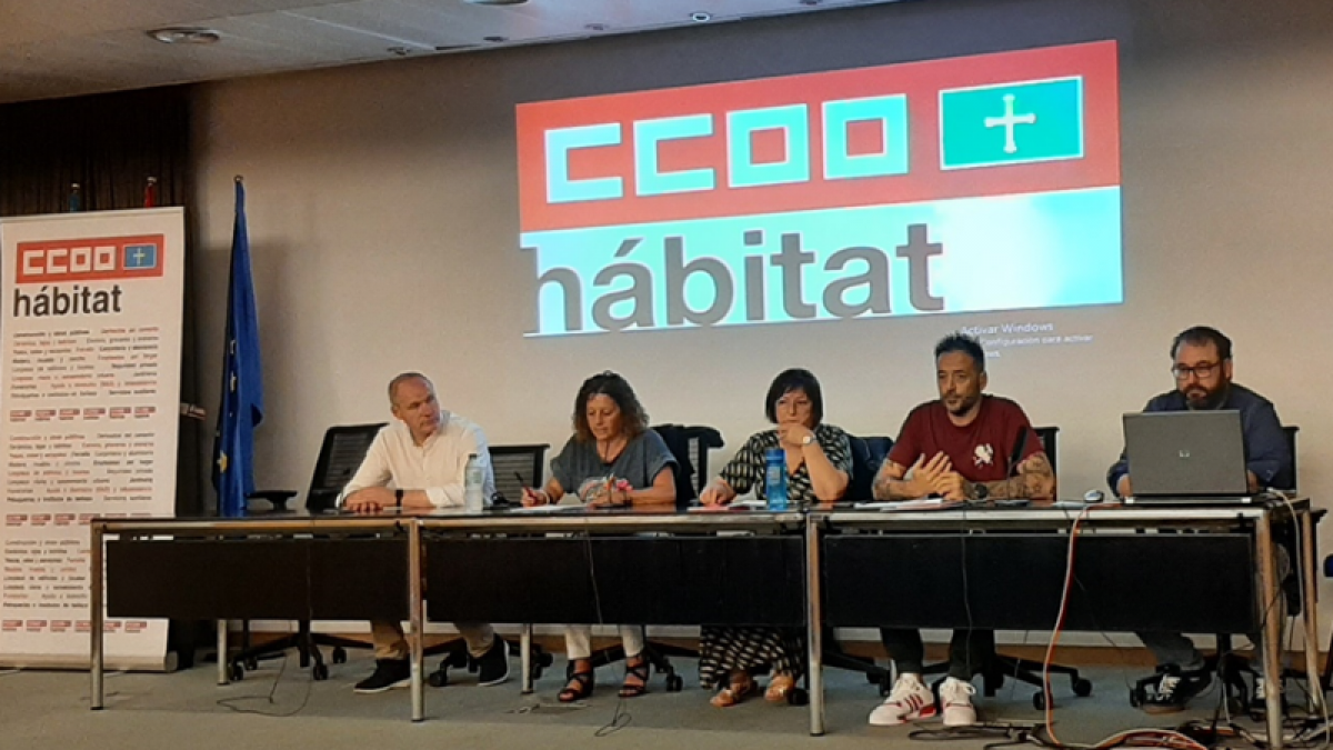 Asamblea de CCOO del Hábitat de Asturias con motivo del V Acuerdo por el Empleo y la Negociación Colectiva