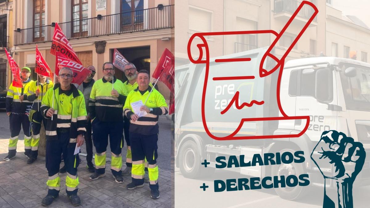 La plantilla de RSU de Carcaixent junto a CCOO de Hábitat del País Valencià firman el convenio tras las movilizaciones