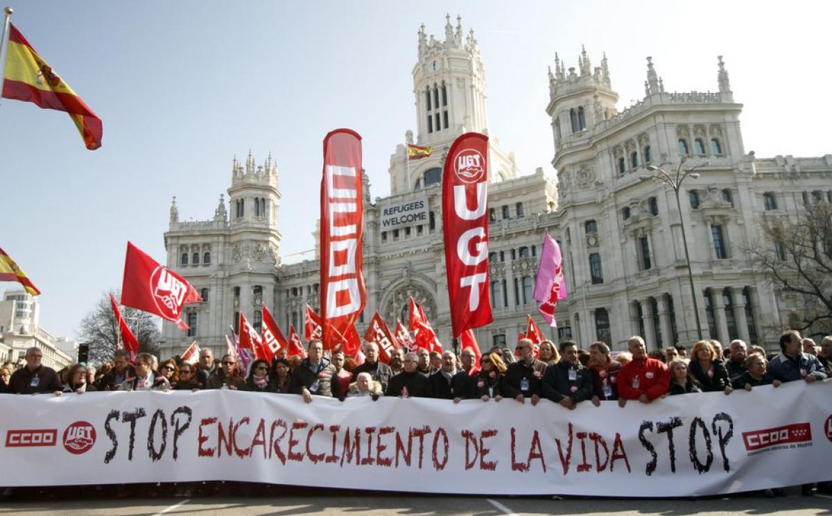 Manifestación contra el encarecimiento de la vida, empleo y salarios dignos