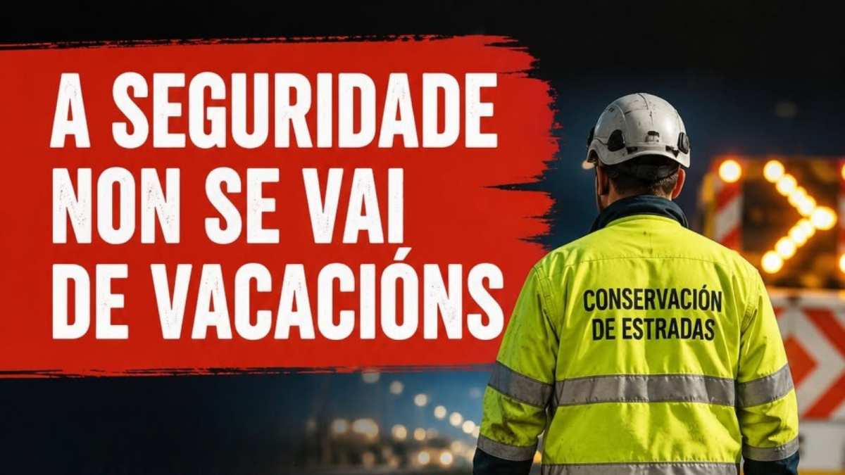 CCOO do Hábitat de Galicia chama á prudencia nas estradas: "Hai traballadores que se xogan a vida para garantir a seguridade das persoas usuarias das vías"