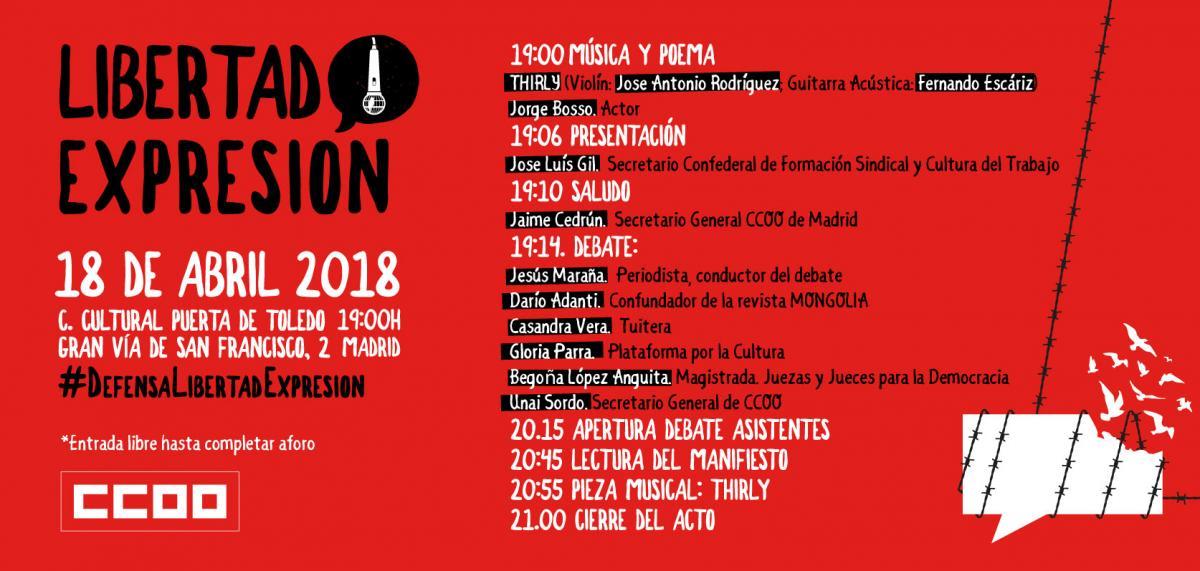 Acto Libertad de Expresión el 18 de abril