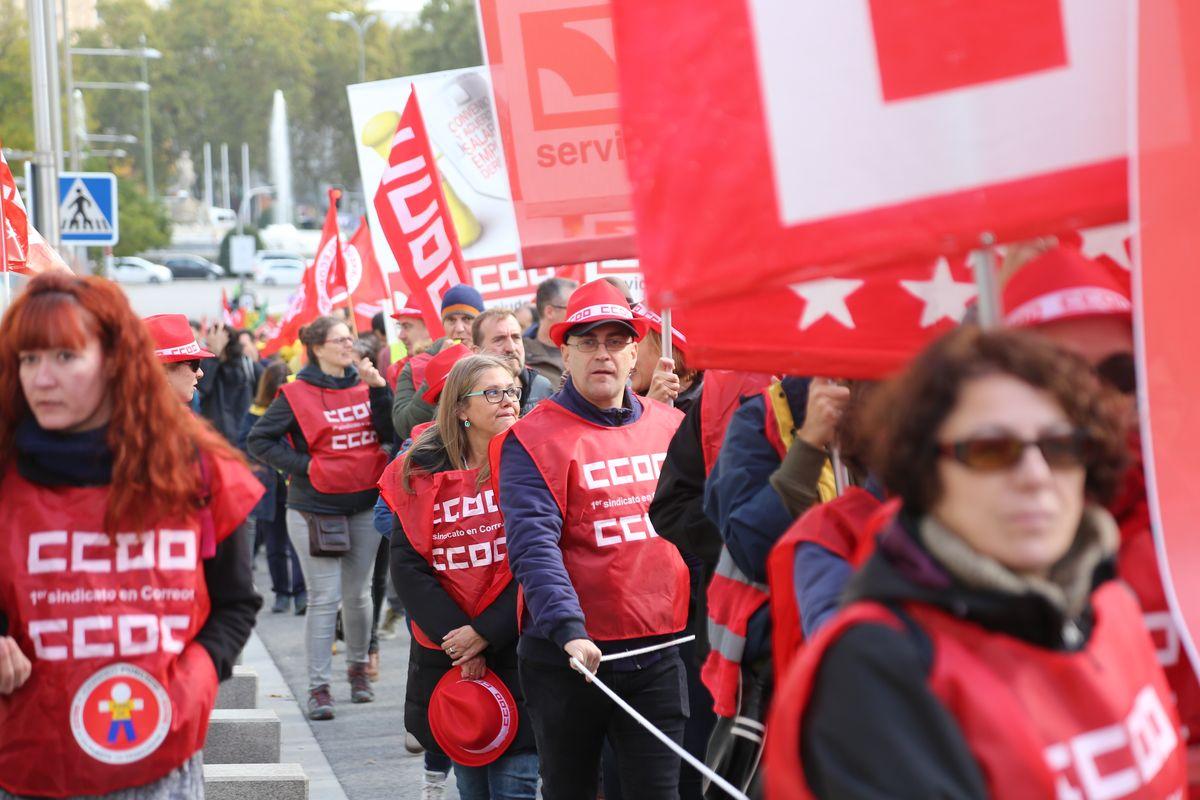 Movilización de la plantilla de Correos en Madrid 14-11-2018