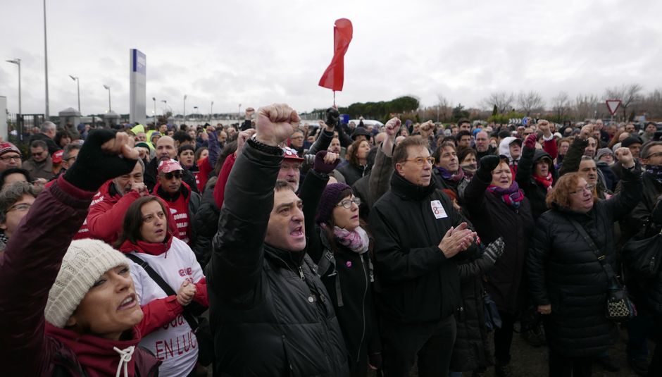 Concentración en apoyo a Los 8 de Airbus, 11 enero 2016