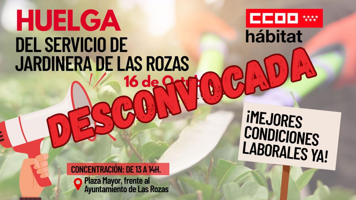Aplazada la huelga en el servicio de jardinera de Las Rozas.