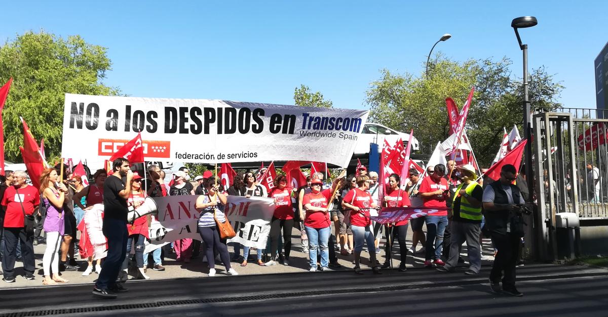 Transcom continúa movilizándose contra el ERE