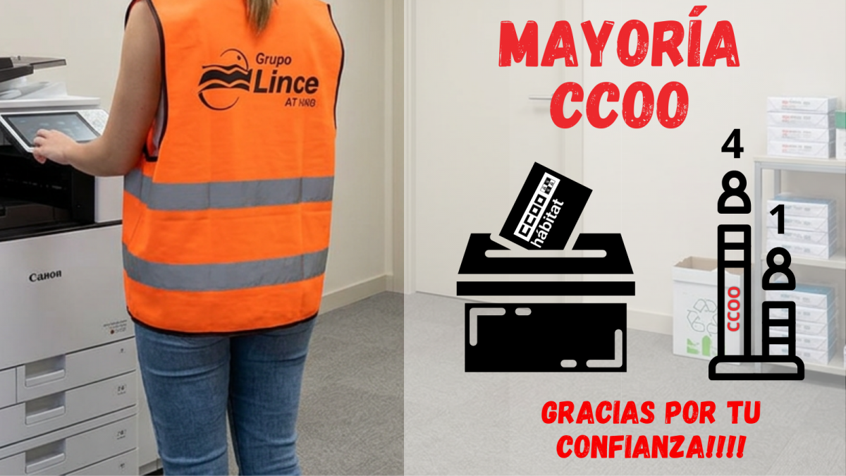 CCOO del Hábitat de Palencia amplía su mayoría tras las elecciones sindicales de Grupo Lince