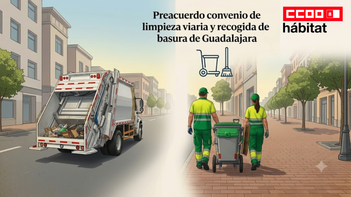Preacuerdo para el convenio de limpieza viaria y recogida de basura de Guadalajara con importantes mejoras para la plantilla