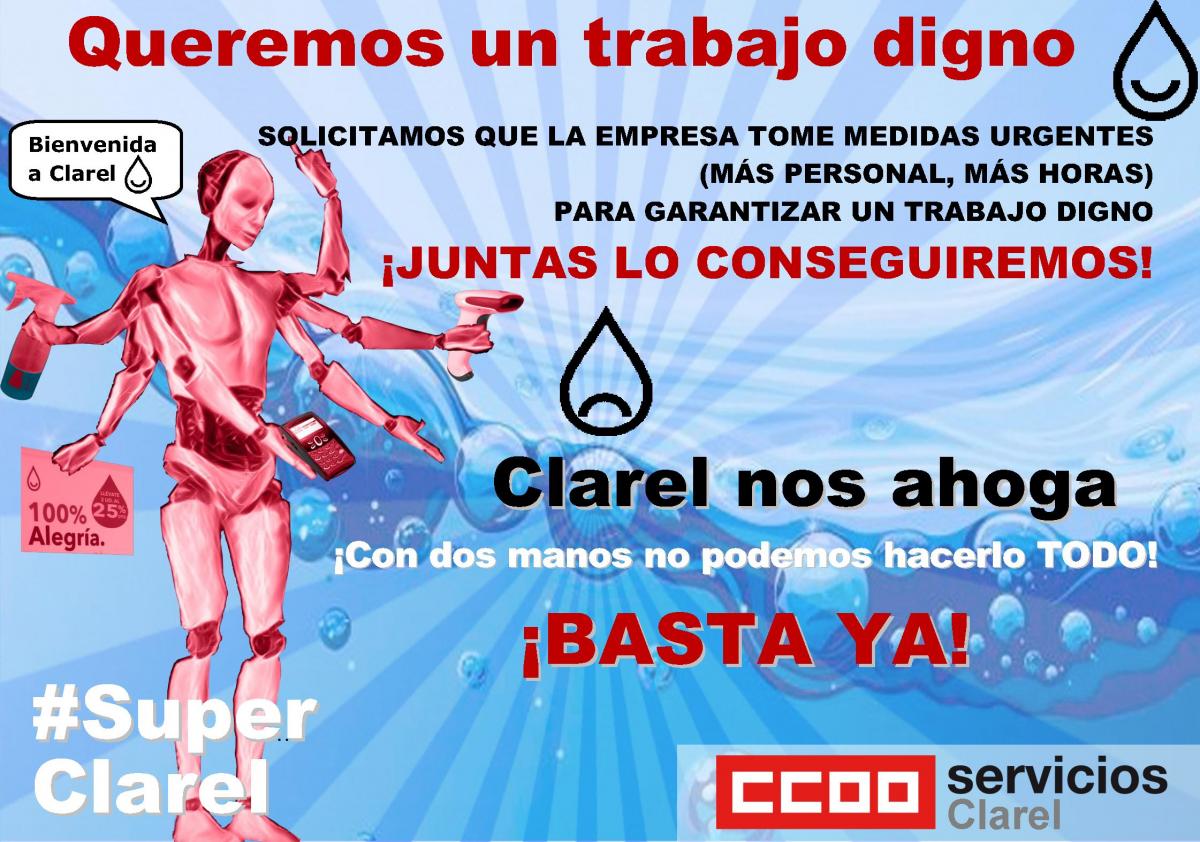 Movilización por mejores condiciones laborales de la plantilla de perfumerías Clarel