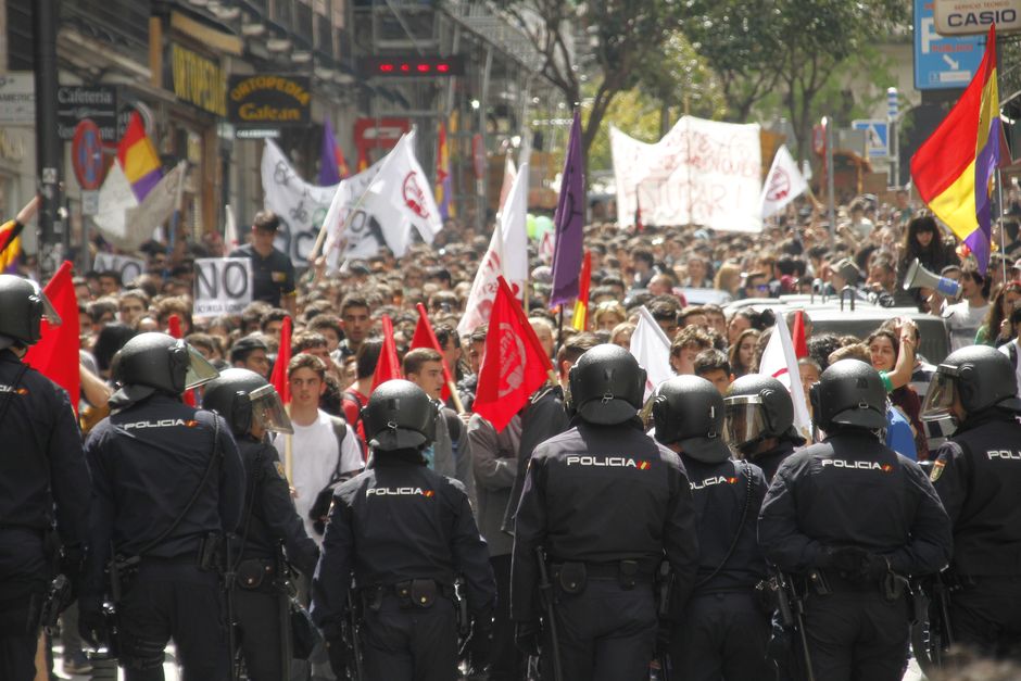 Manifestación de estudiantes por la derogación de la LOMCE, Madrid 14-4-2016