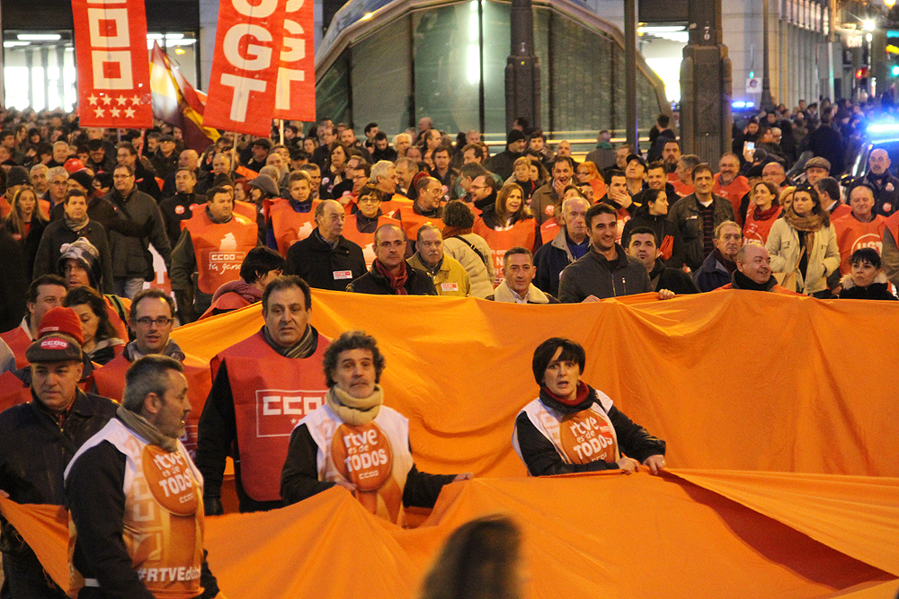 Manifestación por el derecho de huelga, por las libertades y contra la Ley Mordaza, febrero 2015