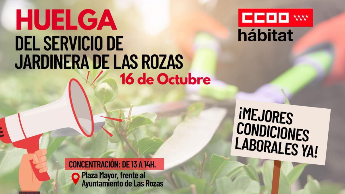 Huelga en el servicio de jardinera de Las Rozas.
