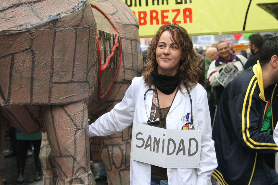Manifestación contra la pobreza y el TTIP en Madrid, 17 octubre 2015