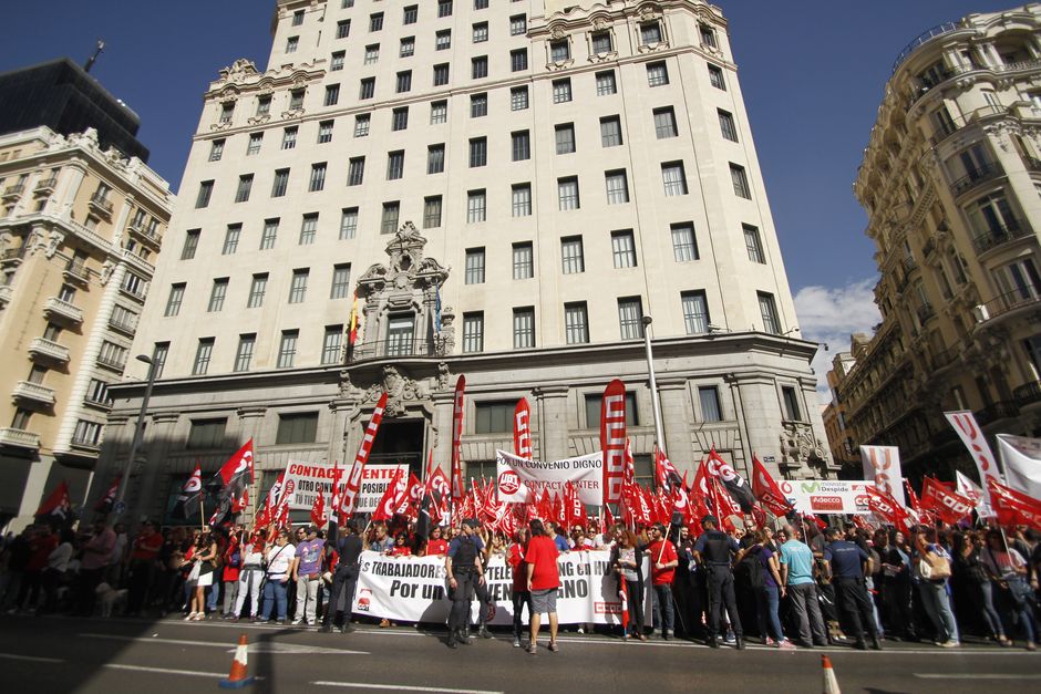 Manifestación del sector de Contact Center por un convenio justo