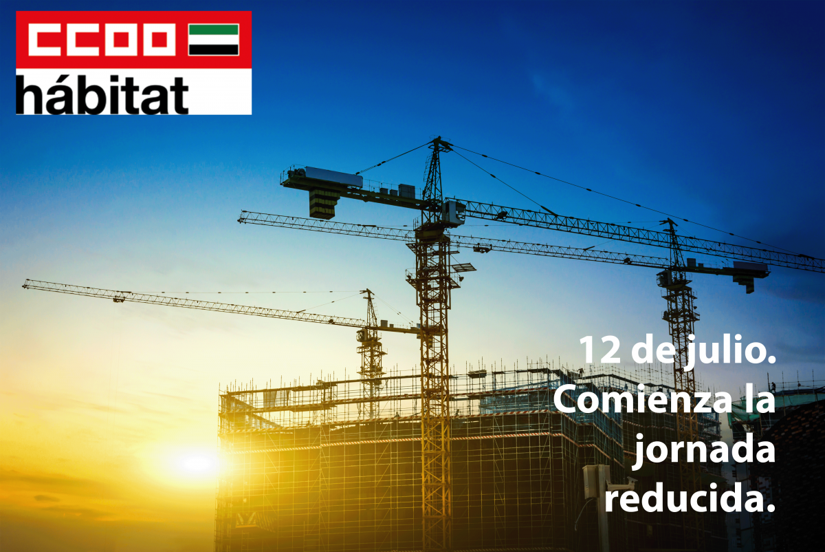 La jornada reducida del sector de la construcción en Extremadura se inicia el próximo 12 de julio