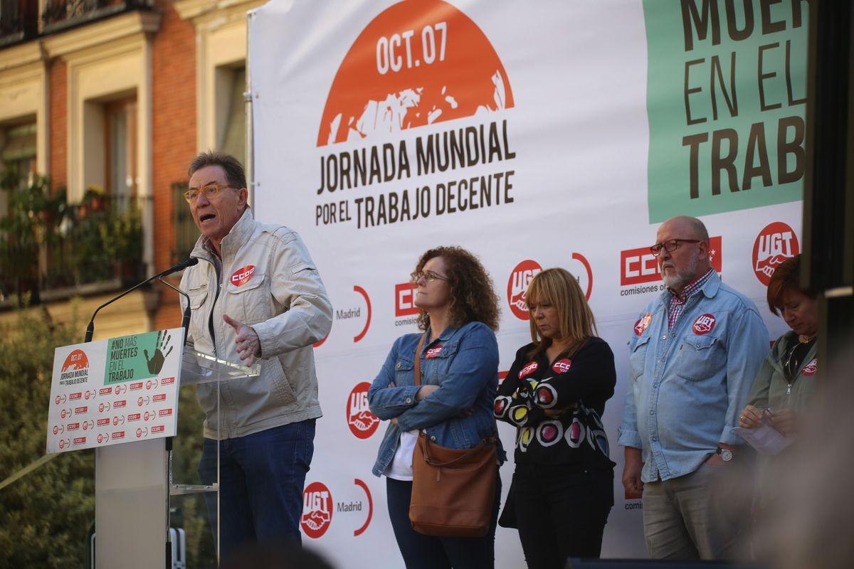 Concentración de la Jornada Mundial por el Trabajo Decente, Madrid
